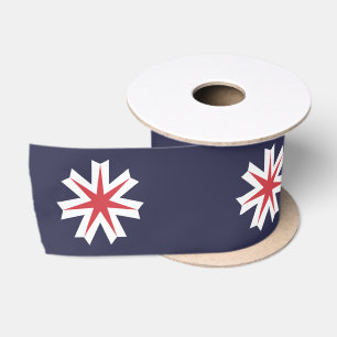 Vlag van de prefectuur Hokkaido, Japan Satijnen Lint