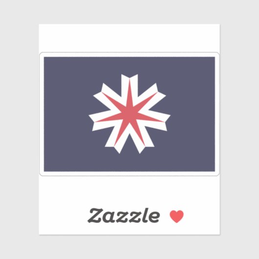 Vlag van de prefectuur Hokkaido, Japan Sticker (Vel)