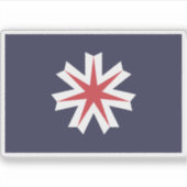 Vlag van de prefectuur Hokkaido, Japan Sticker (Voorkant)