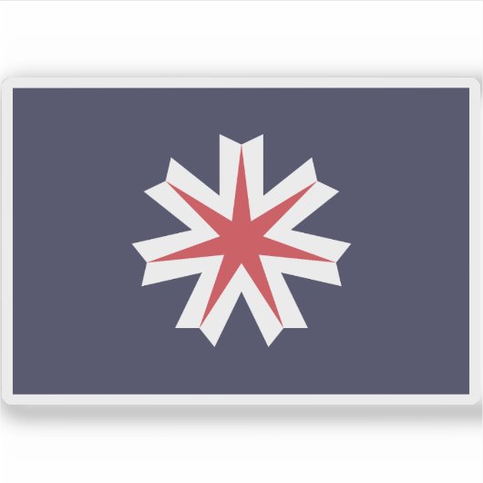Vlag van de prefectuur Hokkaido, Japan Sticker (Voorkant)