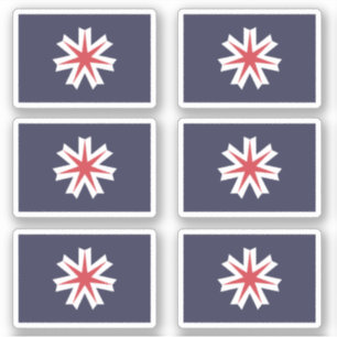 Vlag van de prefectuur Hokkaido, Japan Sticker