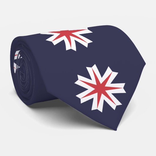 Vlag van de prefectuur Hokkaido, Japan Stropdas (Opgerold)