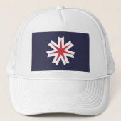 Vlag van de prefectuur Hokkaido, Japan Trucker Pet (Voorkant)