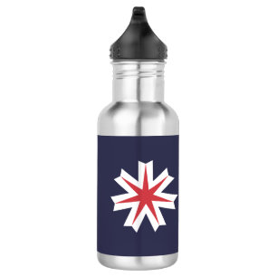 Vlag van de prefectuur Hokkaido, Japan Waterfles
