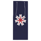 Vlag van de prefectuur Hokkaido, Japan Wijn Cadeautas (Voorkant)
