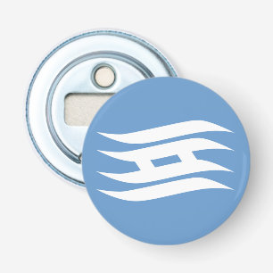 Vlag van de prefectuur Hyogo, Japan Button Flesopener