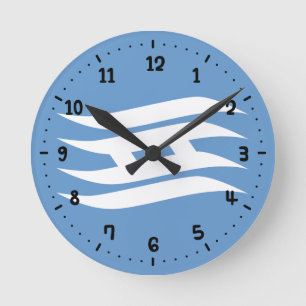 Vlag van de prefectuur Hyogo, Japan Clock Ronde Klok