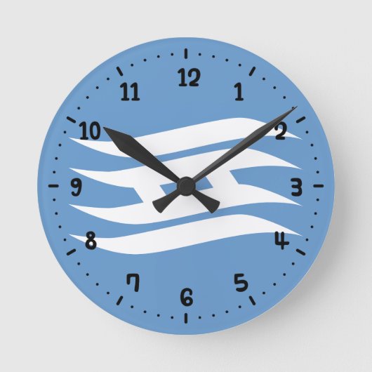 Vlag van de prefectuur Hyogo, Japan Clock Ronde Klok (Voorkant)