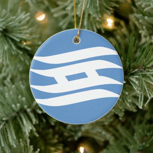 Vlag van de prefectuur Hyogo, Japan Keramisch Ornament (Boom)