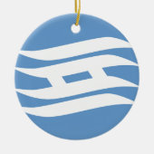 Vlag van de prefectuur Hyogo, Japan Keramisch Ornament (Voorkant)