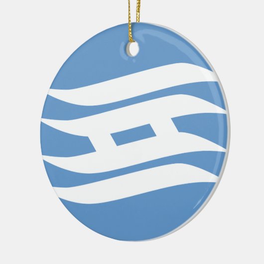 Vlag van de prefectuur Hyogo, Japan Keramisch Ornament (Links)