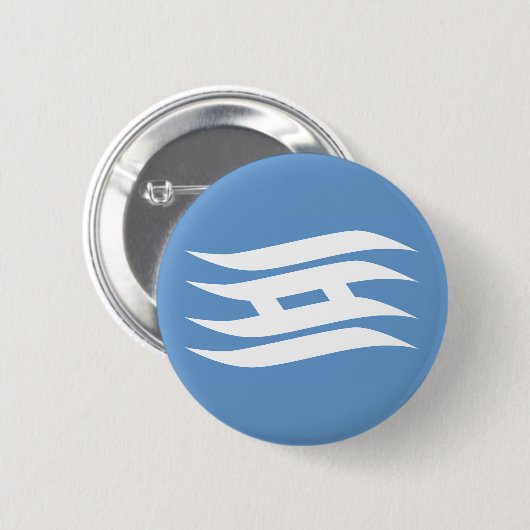 Vlag van de prefectuur Hyogo, Japan Ronde Button 5,7 Cm (Voorkant /achterkant)