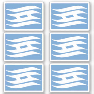 Vlag van de prefectuur Hyogo, Japan Sticker