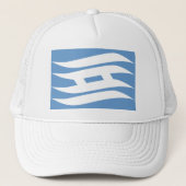 Vlag van de prefectuur Hyogo, Japan Trucker Pet (Voorkant)