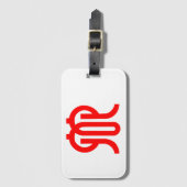 Vlag van de prefectuur Kanagawa, Japan Bagagelabel (Voorkant (verticaal))