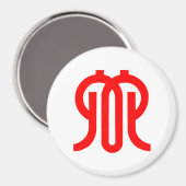 Vlag van de prefectuur Kanagawa, Japan Magneet (Voorkant / Achterkant)