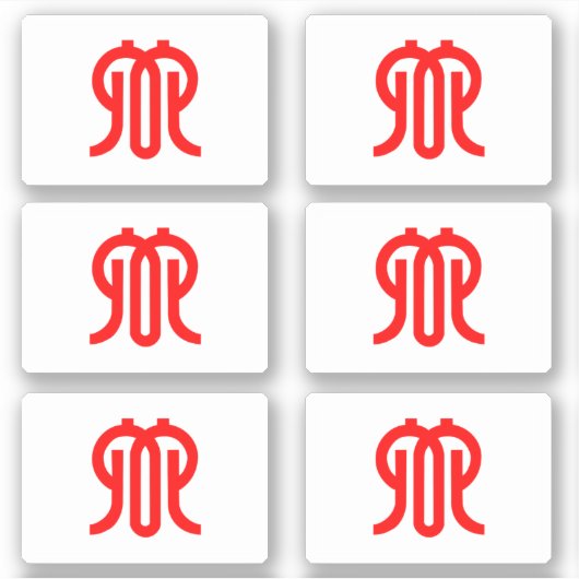 Vlag van de prefectuur Kanagawa, Japan Sticker (Voorkant)