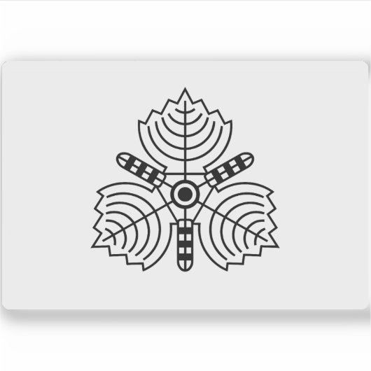 Vlag van de prefectuur Karafuto Sticker (Voorkant)