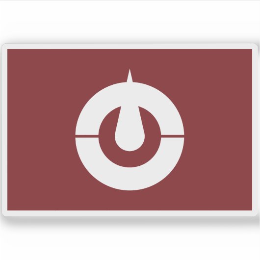 Vlag van de prefectuur Kochi (Kochi), Japan Sticker (Voorkant)