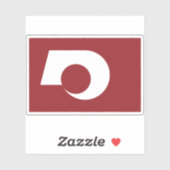 Vlag van de prefectuur Kumamoto, Japan Sticker (Vel)