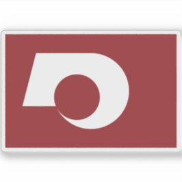 Vlag van de prefectuur Kumamoto, Japan Sticker