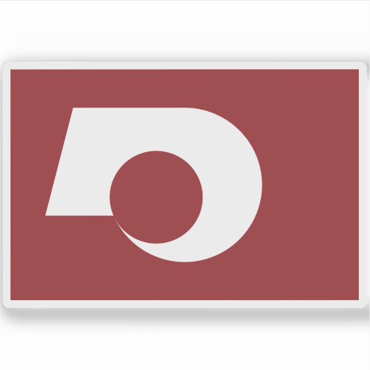 Vlag van de prefectuur Kumamoto, Japan Sticker (Voorkant)