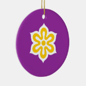 Vlag van de prefectuur Kyoto, Japan Keramisch Ornament (Rechts)