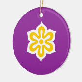 Vlag van de prefectuur Kyoto, Japan Keramisch Ornament (Links)