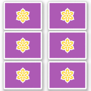 Vlag van de prefectuur Kyoto, Japan Sticker