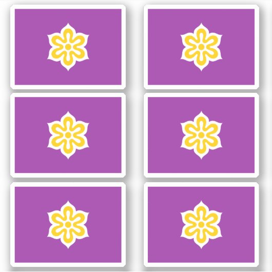 Vlag van de prefectuur Kyoto, Japan Sticker (Voorkant)