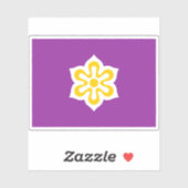 Vlag van de prefectuur Kyoto, Japan Sticker (Vel)