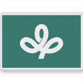 Vlag van de prefectuur Miyagi, Japan Sticker