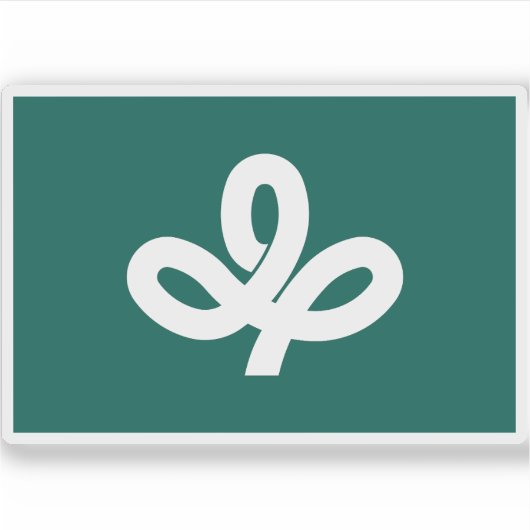 Vlag van de prefectuur Miyagi, Japan Sticker (Voorkant)