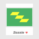 Vlag van de prefectuur Miyazaki, Japan Sticker (Vel)