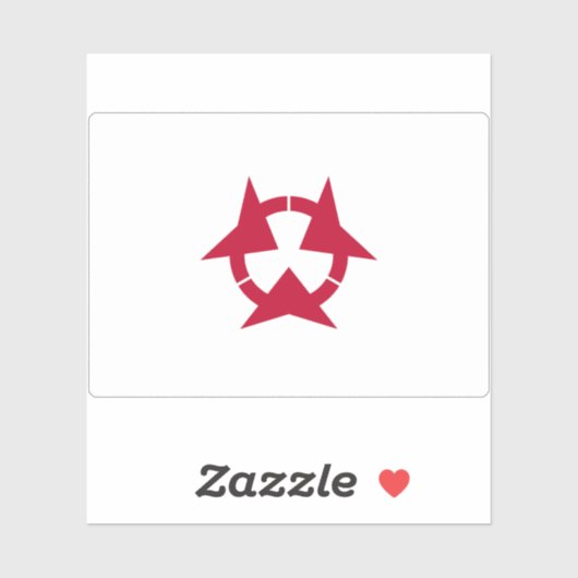 Vlag van de prefectuur Oita (Oita), Japan Sticker (Vel)