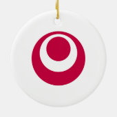 Vlag van de prefectuur Okinawa, Japan Keramisch Ornament (Achterkant)