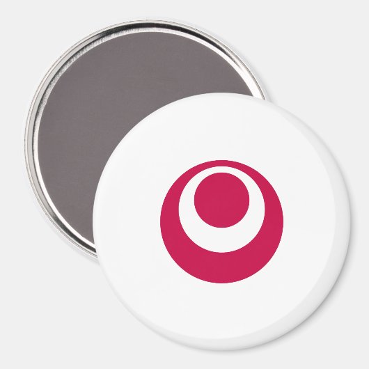 Vlag van de prefectuur Okinawa, Japan Magneet (Voorkant / Achterkant)