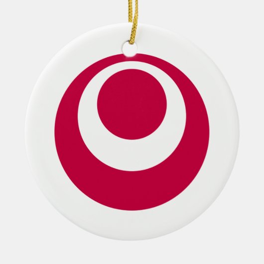Vlag van de prefectuur Okinawa Keramisch Ornament (Voorkant)