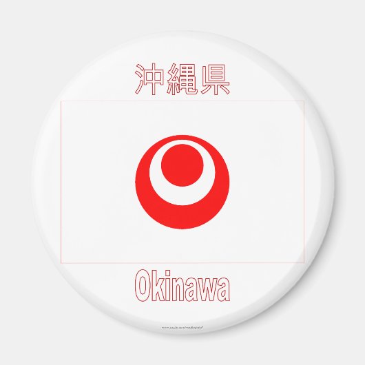 Vlag van de prefectuur Okinawa Magneet (Voorkant)