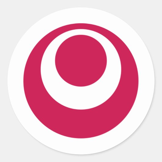 Vlag van de prefectuur Okinawa Ronde Sticker (Voorkant)