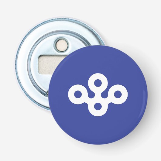Vlag van de prefectuur Osaka, Japan Button Flesopener (Voorkant)