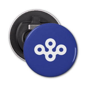 Vlag van de prefectuur Osaka, Japan Button Flesopener