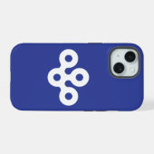 Vlag van de prefectuur Osaka, Japan iPhone 15 Case (Achterkant horizontaal)