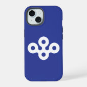 Vlag van de prefectuur Osaka, Japan iPhone 15 Case (Achterkant)