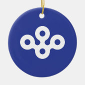 Vlag van de prefectuur Osaka, Japan Keramisch Ornament (Voorkant)