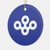 Vlag van de prefectuur Osaka, Japan Keramisch Ornament (Links)