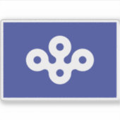 Vlag van de prefectuur Osaka, Japan Sticker (Voorkant)