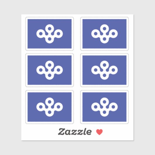 Vlag van de prefectuur Osaka, Japan Sticker (Vel)