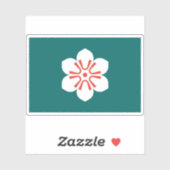 Vlag van de prefectuur Saga, Japan Sticker (Vel)