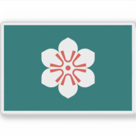 Vlag van de prefectuur Saga, Japan Sticker